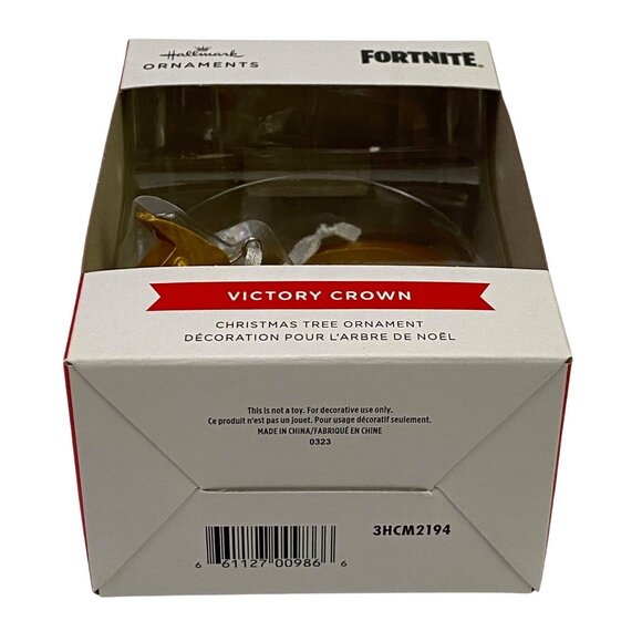 Hallmark Fortnite Victory Crown Christmas Tree Ornament 2023 Gold Tone - Picture 3 of 5
